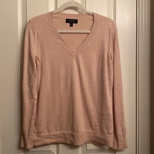 Banana Republic Blush Forever V-Neck Sweater.
